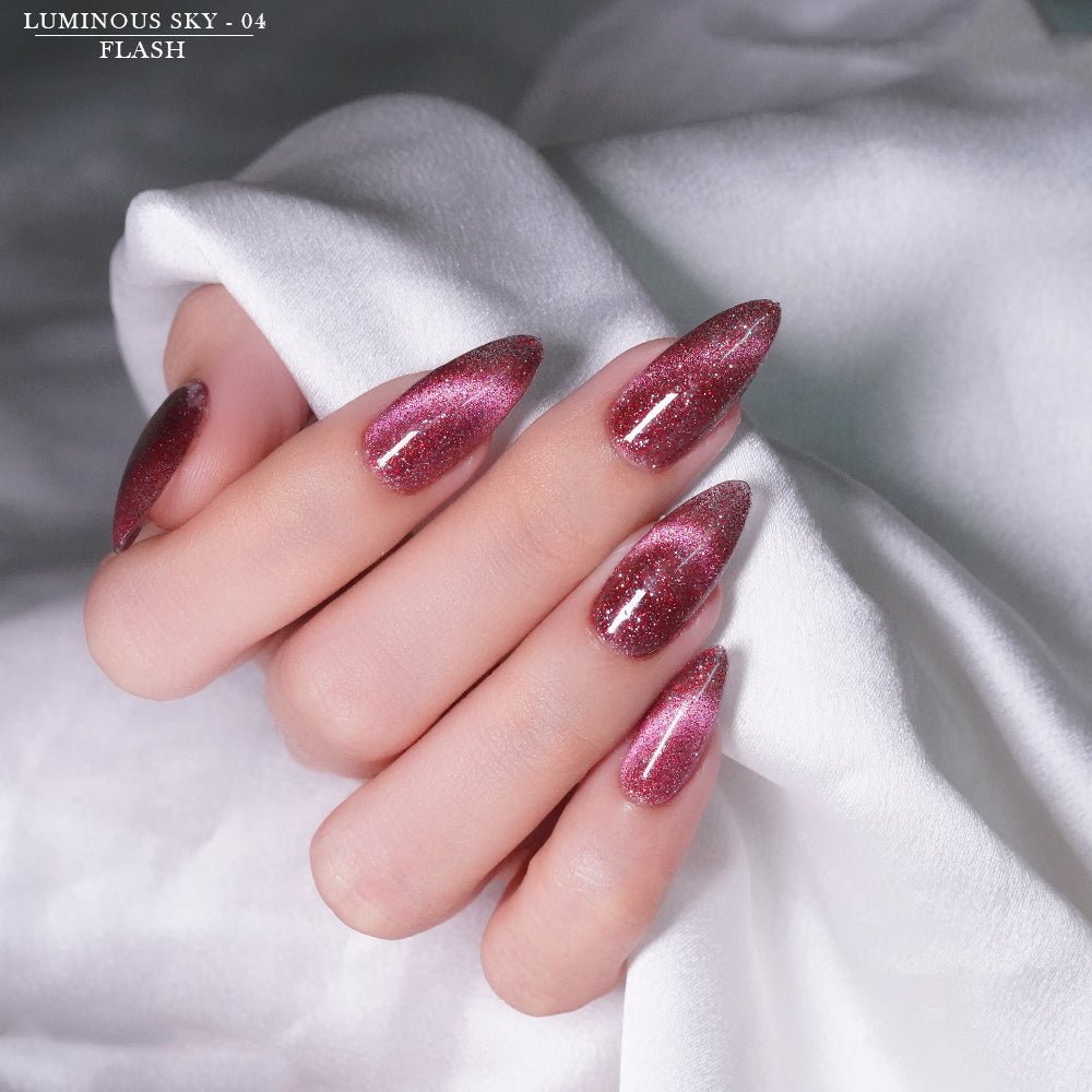 LAVIS Cat Eyes CE13 - Set 12 Colors - Gel Polish 0.5 oz - Luminous Sky Collection - DTK Nail Supply