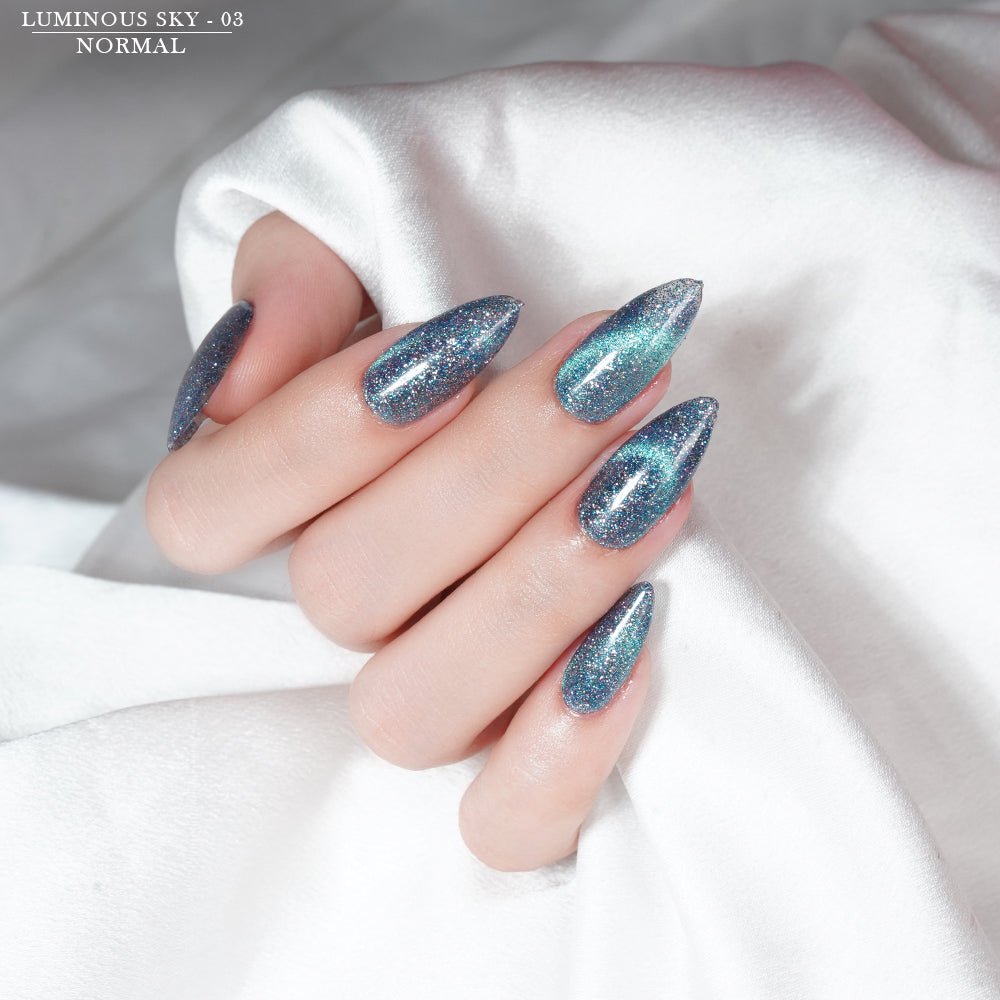 LAVIS Cat Eyes CE13 - Set 12 Colors - Gel Polish 0.5 oz - Luminous Sky Collection - DTK Nail Supply