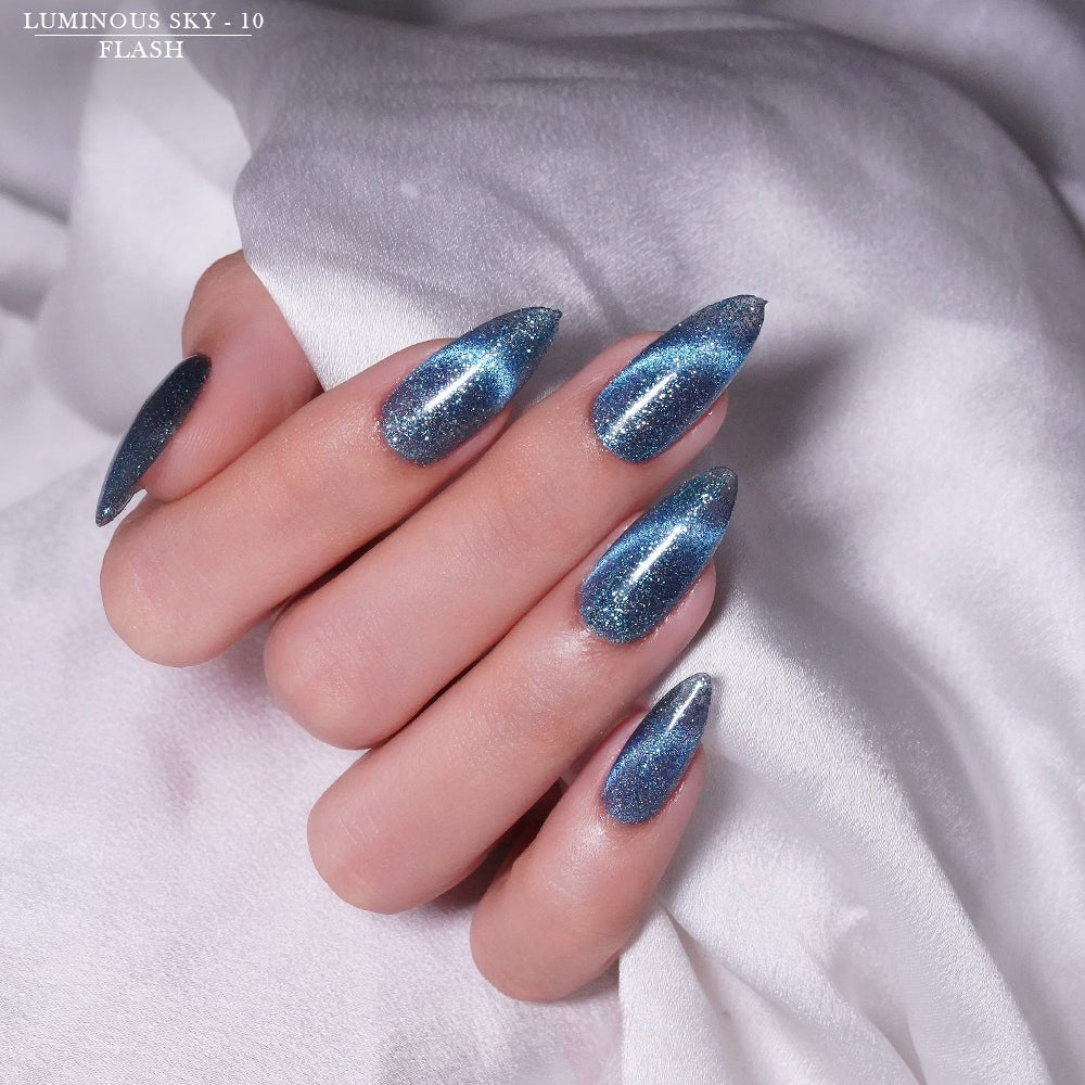 LAVIS Cat Eyes CE13 - Set 12 Colors - Gel Polish 0.5 oz - Luminous Sky Collection - DTK Nail Supply