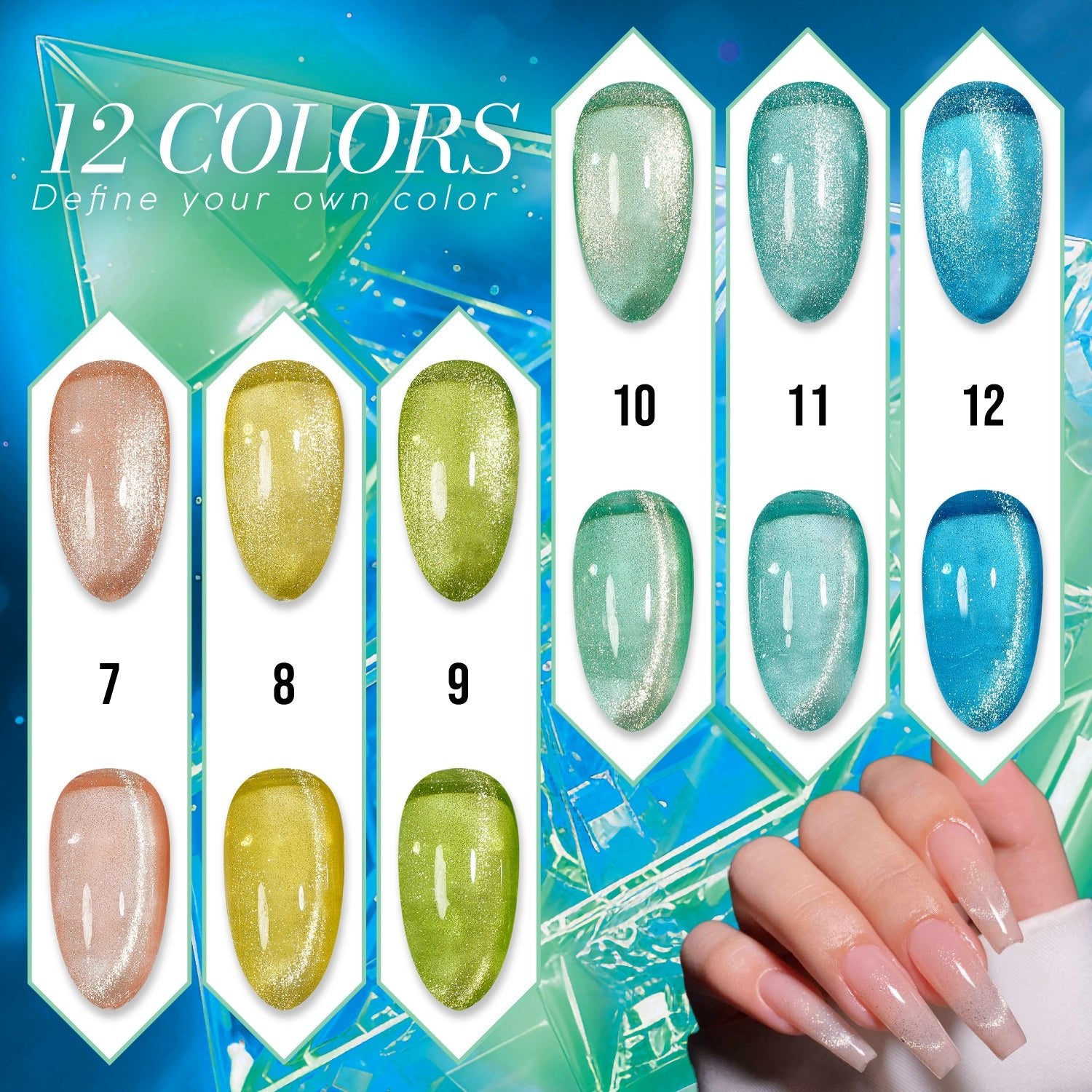 LAVIS Cat Eyes CE6 - 12 (Ver2) - Gel Polish 0.5 oz - Prism Pop Collection - DTK Nail Supply