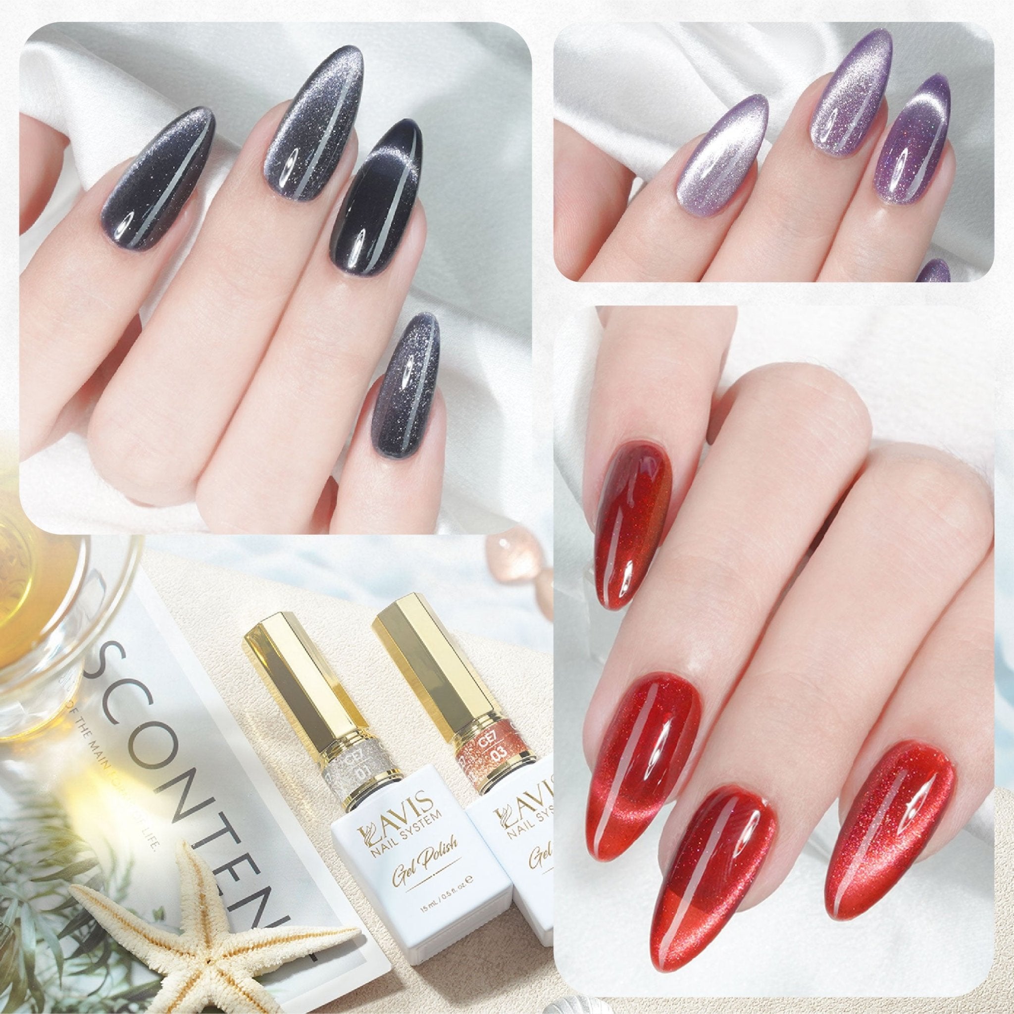 LAVIS Cat Eyes CE7 - Gel Polish 0.5 oz - VILLIAIN ERA Collection - DTK Nail Supply