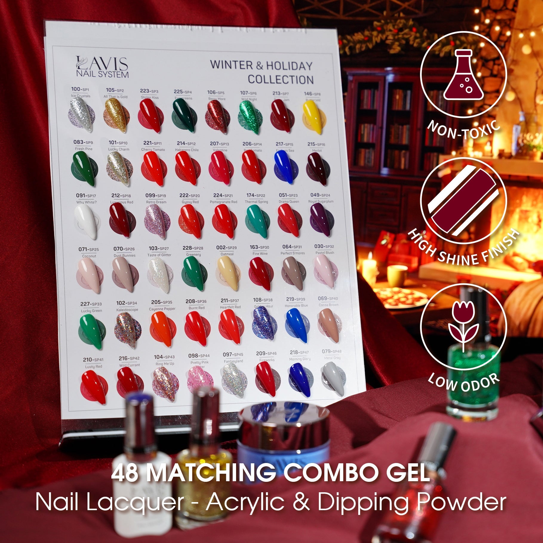 Lavis Gel Polish Set 48 Colors - Winter & Holiday Collection - DTK Nail Supply