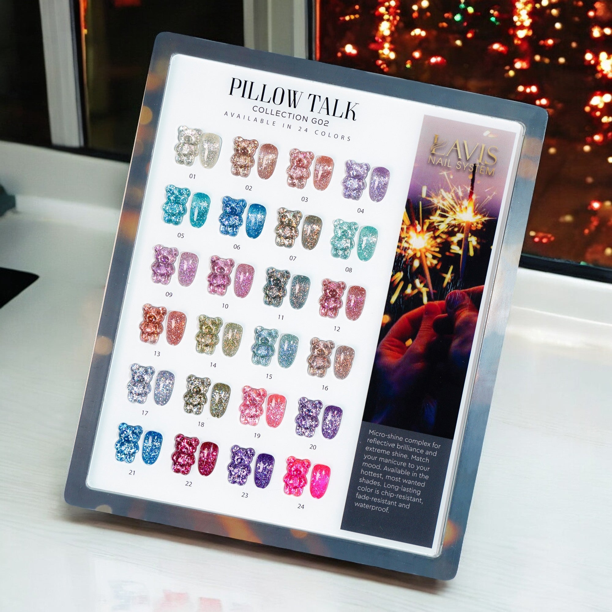 LAVIS Glitter G02 - Gel Polish 0.5 oz - Pillow Talk Collection - DTK Nail Supply