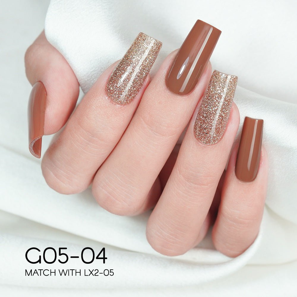 LAVIS Glitter G05 - Set 24 - Gel Polish 0.5oz - Champagne Toast Glitter Collection - DTK Nail Supply