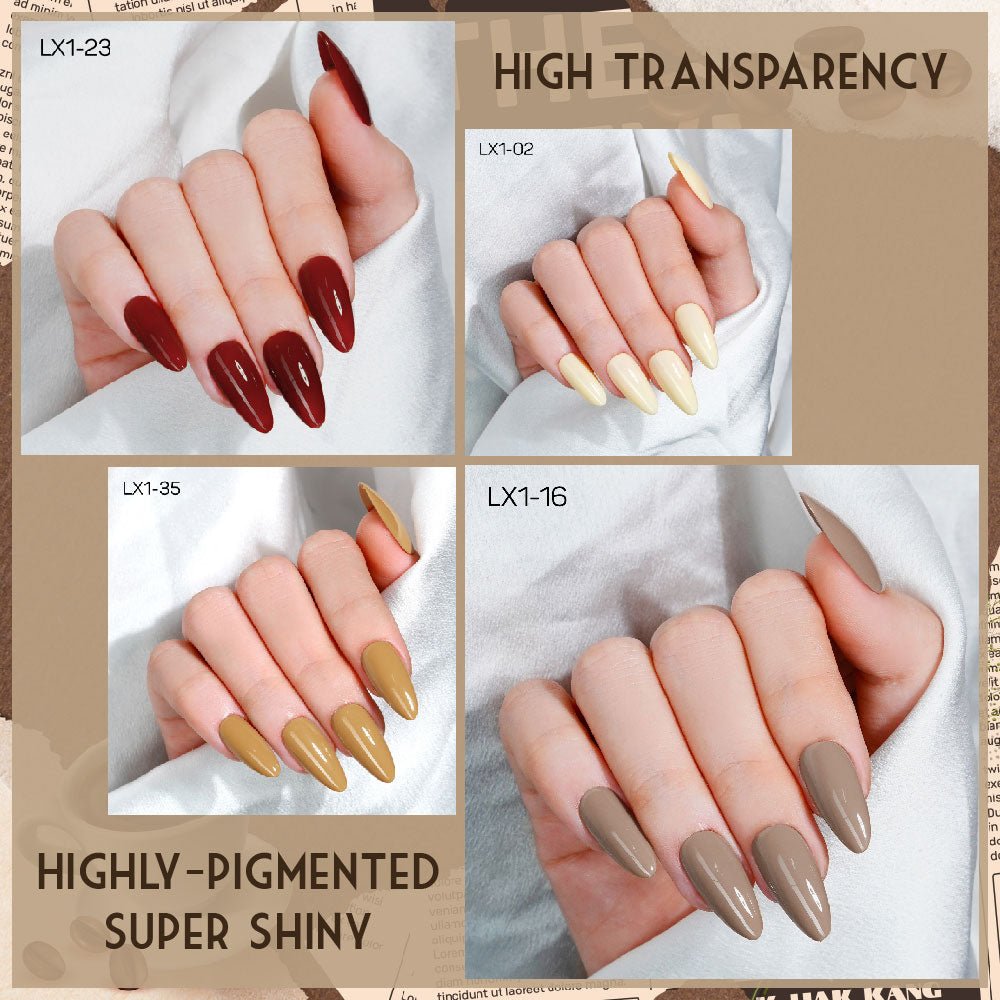 LAVIS LX1 - 01 - Gel Polish 0.5 oz - Coffee & Caramel Collection - DTK Nail Supply