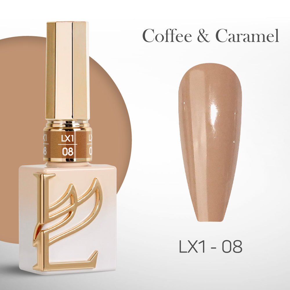 LAVIS LX1 - 08 - Gel Polish 0.5 oz - Coffee & Caramel Collection - DTK Nail Supply