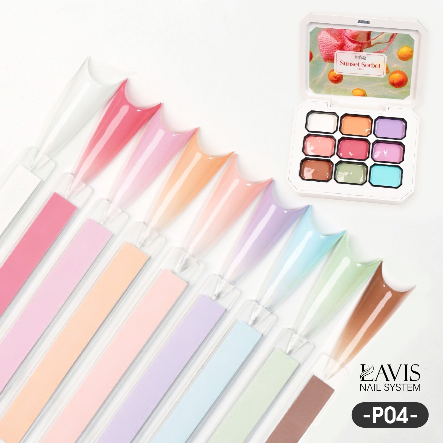 LAVIS Pat Pat Gel - Ombre Gel Palette - Painting Gel - DTK Nail Supply