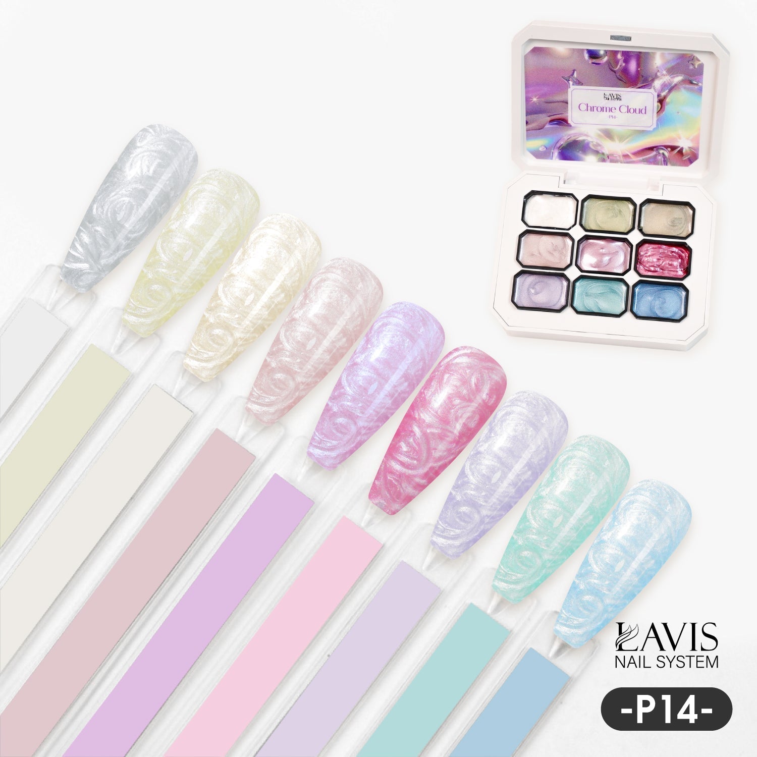 LAVIS Pat Pat Gel - Ombre Gel Palette - Painting Gel - DTK Nail Supply