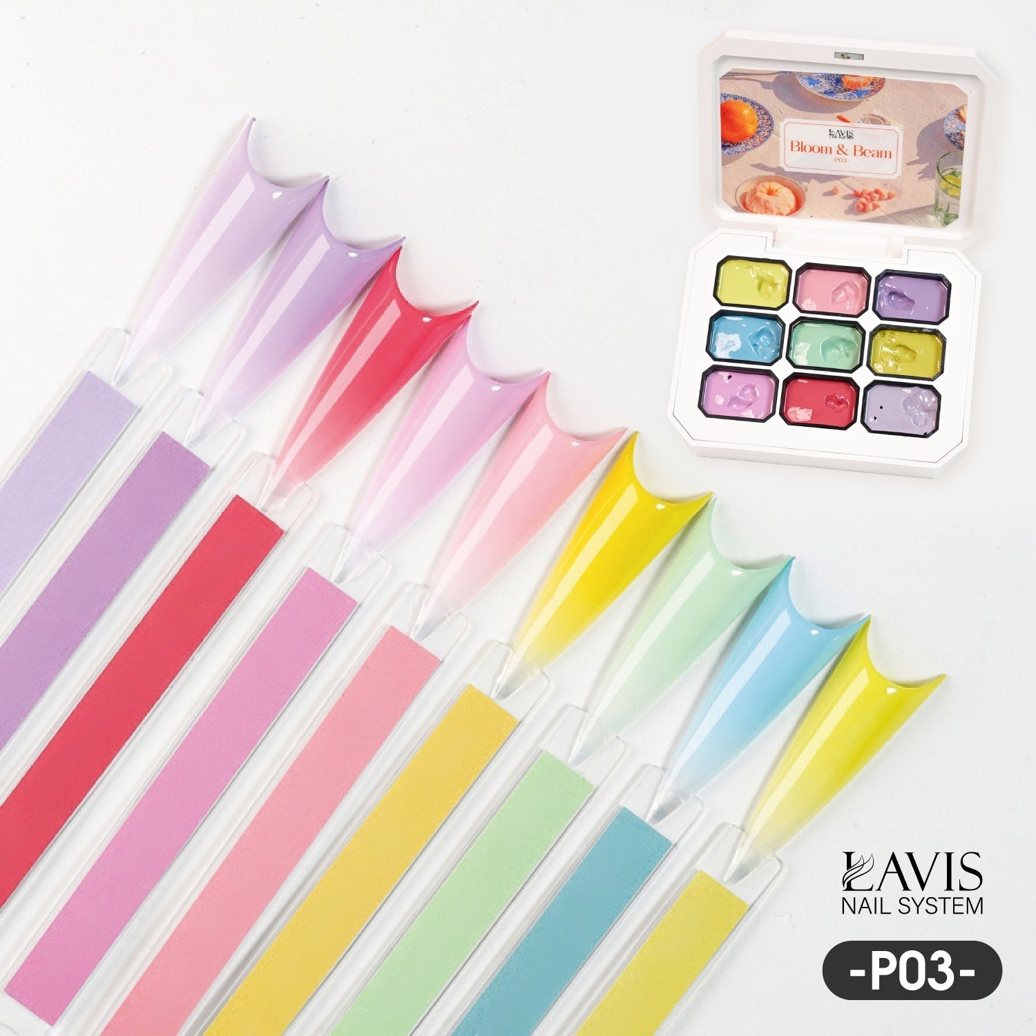 LAVIS Pat Pat Gel - Ombre Gel Palette - Painting Gel - DTK Nail Supply