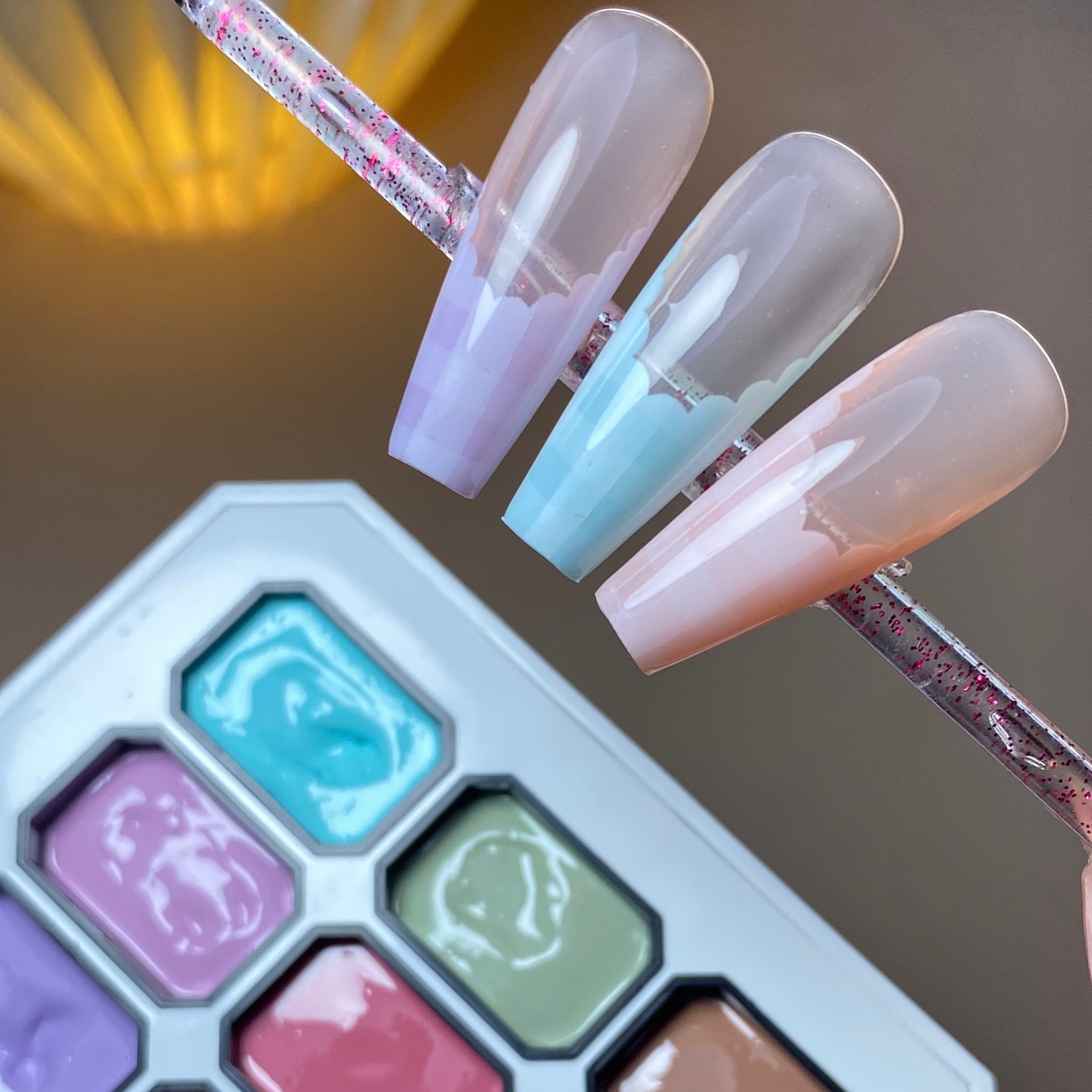 LAVIS Pat Pat Gel - Ombre Gel Palette - Painting Gel - DTK Nail Supply