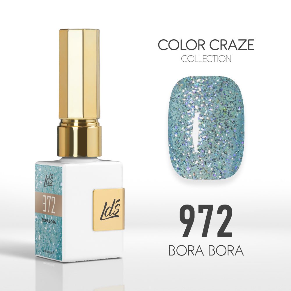 LDS Color Craze Gel Nail Polish - Set 36 Colors - Popular Glitter Collection - DTK Nail Supply