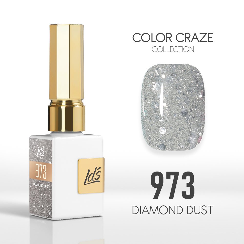 LDS Color Craze Gel Nail Polish - Set 36 Colors - Popular Glitter Collection - DTK Nail Supply