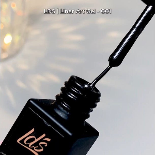 LDS Gel Polish Nail Art Liner - Black 01 (ver 2) - DTK Nail Supply
