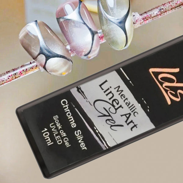 LDS Metallic Line Art Gel - Chrome Silver UV/LED