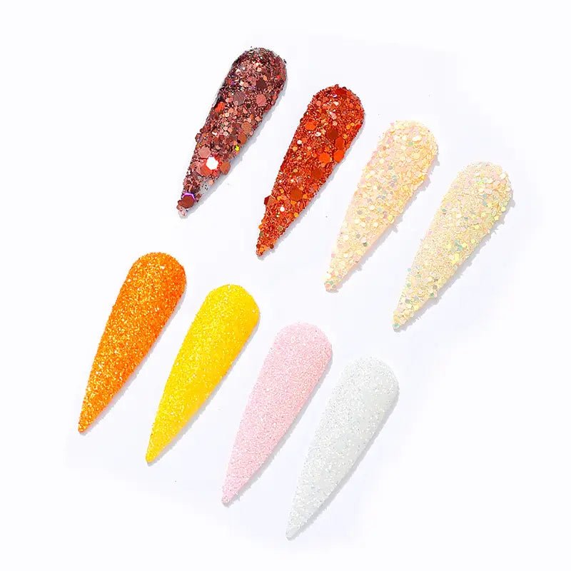 Mixed Fine/Medium Nail Glitter Sequins - Set 1 - Autumn(S) - DTK Nail Supply