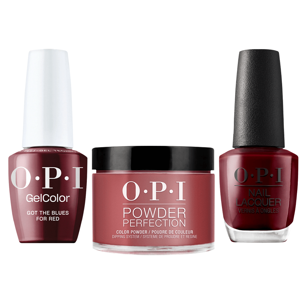 OPI Intelli 3 in 1 - W52 Got the Blues for Red - Dip, Gel & Lacquer Matching - DTK Nail Supply