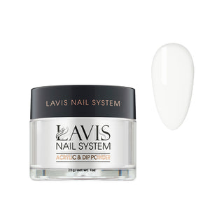  Lavis Acrylic Powder - 001 A Perfect Cloud - White Colors by LAVIS NAILS sold by DTK Nail Supply
