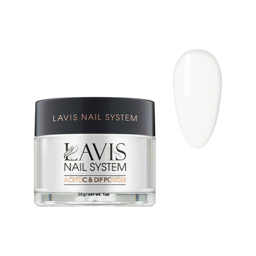 Lavis Acrylic Powder - 001 A Perfect Cloud by LAVIS NAILS sold by DTK Nail Supply