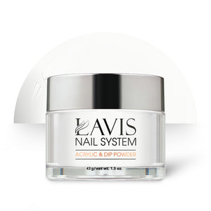 Lavis Acrylic Powder - 001 A Perfect Cloud by LAVIS NAILS sold by DTK Nail Supply