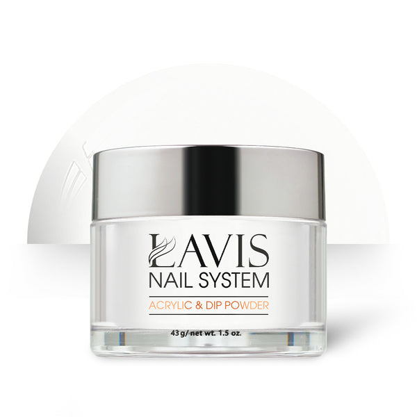 Lavis Acrylic Powder - 001 A Perfect Cloud by LAVIS NAILS sold by DTK Nail Supply