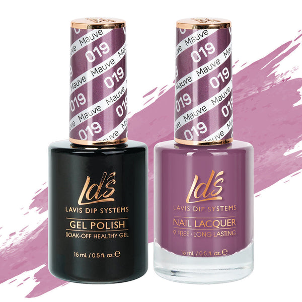 LDS Gel Nail Polish Duo - 019 Purple Colors - Mauve by LDS sold by DTK Nail Supply