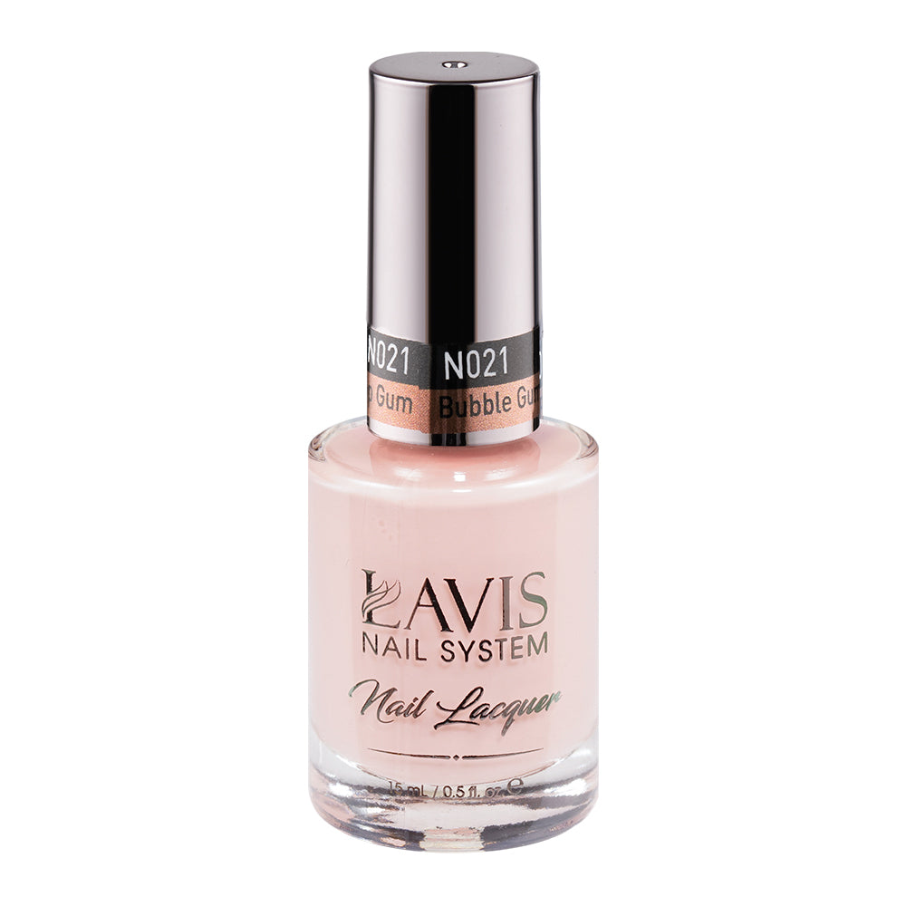 LAVIS Nail Lacquer - 021 Bubble Gum Pop Gum by LAVIS NAILS sold by DTK Nail Supply