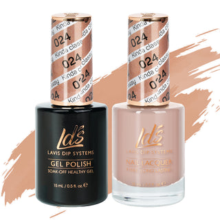  LDS Gel Nail Polish Duo - 024 Beige Colors - Kinda Classy by LDS sold by DTK Nail Supply