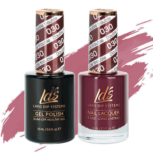 LDS Gel Nail Polish Duo - 030 Red Colors - Double Trouble by LDS sold by DTK Nail Supply