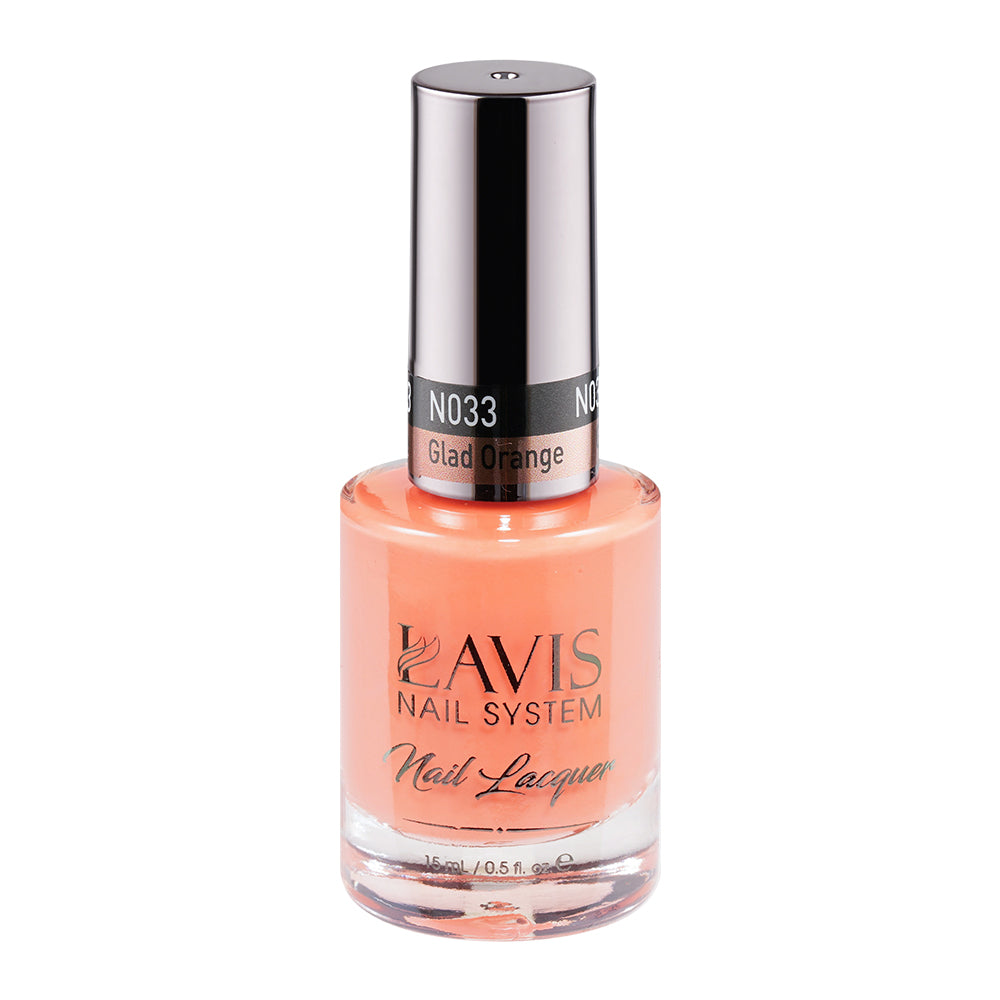 LAVIS Nail Lacquer - 033 Glad Orange by LAVIS NAILS sold by DTK Nail Supply