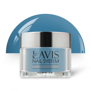Lavis Acrylic Powder - 035 Default Ocean Blue by LAVIS NAILS sold by DTK Nail Supply