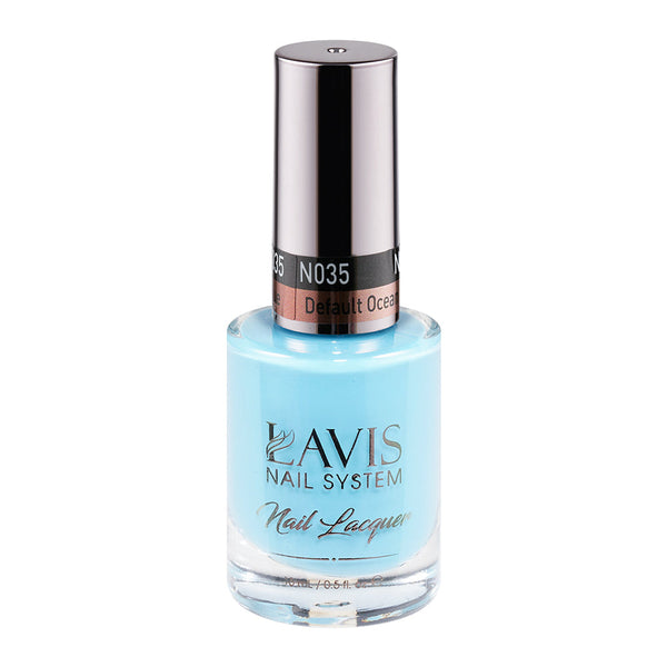 LAVIS Nail Lacquer - 035 Default Ocean Blue by LAVIS NAILS sold by DTK Nail Supply