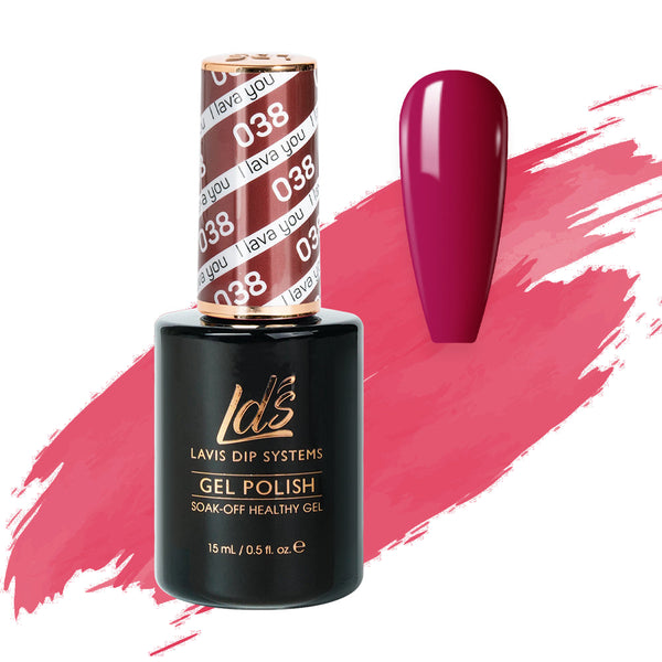 LDS Gel Polish 038 - Red, Pink Colors - I Lava You