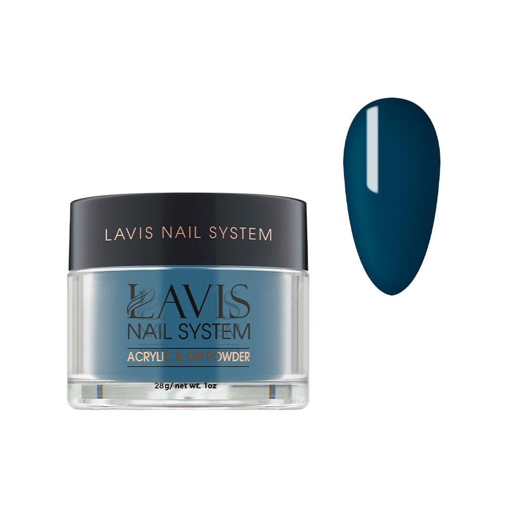 Lavis Acrylic Powder - 048 Dazzling Blue by LAVIS NAILS sold by DTK Nail Supply