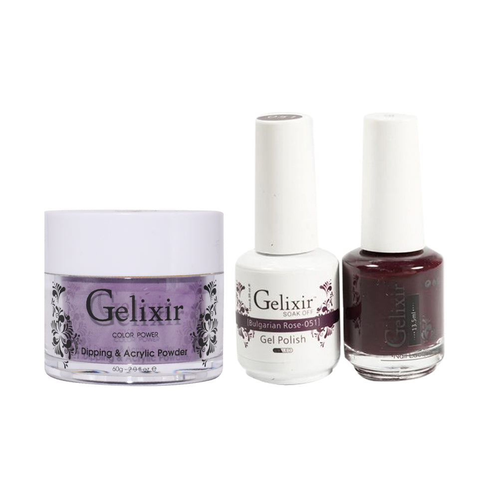 Gelixir 3 in 1 - 051 Bulgarian Rose - Acrylic & Dip Powder, Gel & Lacquer by Gelixir sold by DTK Nail Supply