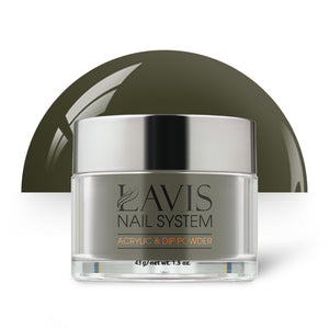 Lavis Acrylic Powder - 053 Dark Khaki by LAVIS NAILS sold by DTK Nail Supply