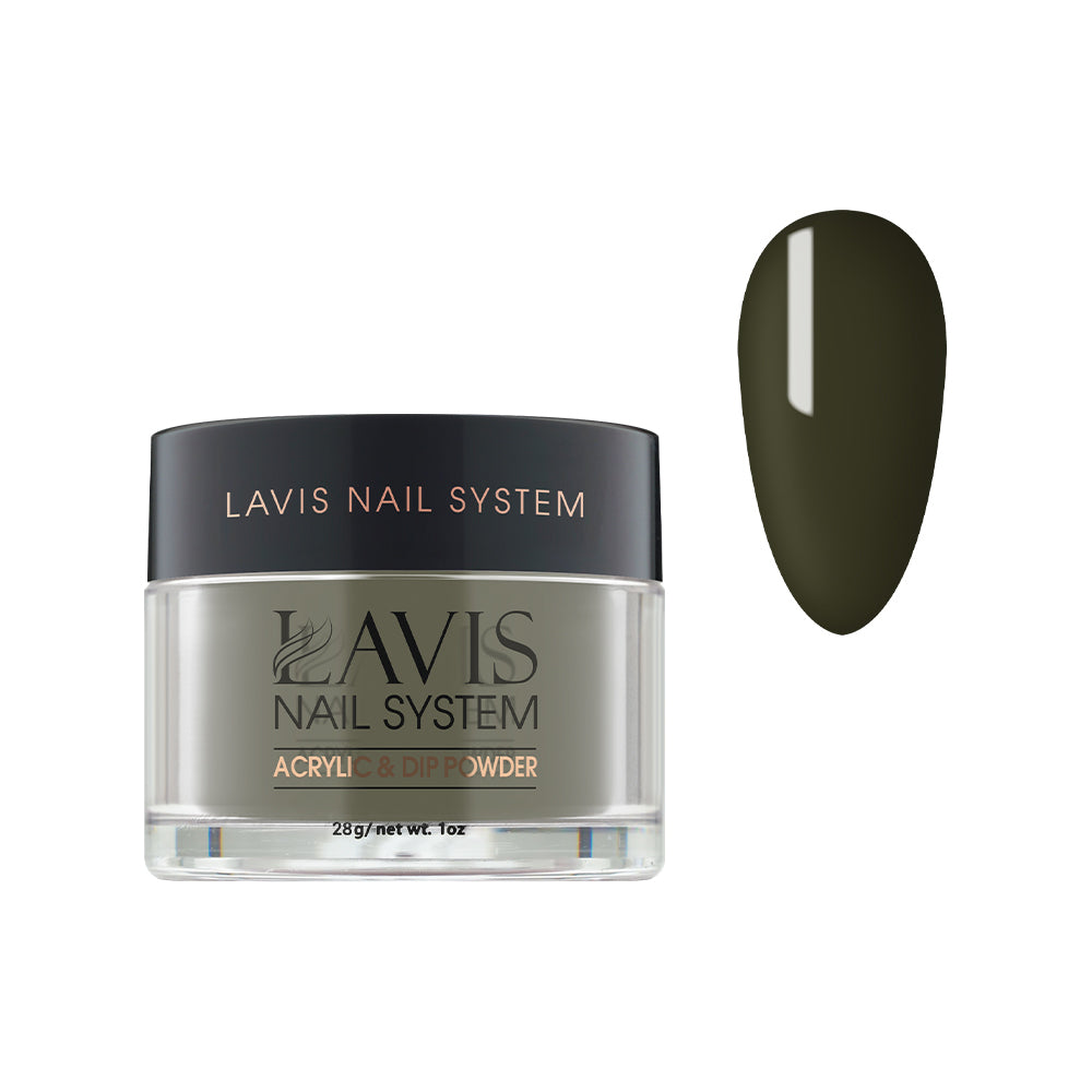 Lavis Acrylic Powder - 053 Dark Khaki by LAVIS NAILS sold by DTK Nail Supply