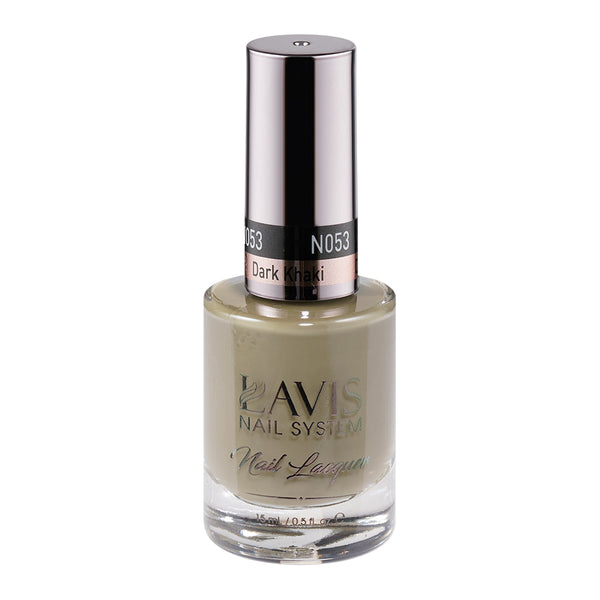 LAVIS Nail Lacquer - 053 Dark Khaki by LAVIS NAILS sold by DTK Nail Supply