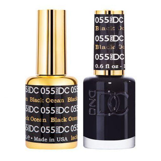  DND DC Gel Nail Polish Duo - 055 Black Colors - Black Ocean by DND DC sold by DTK Nail Supply