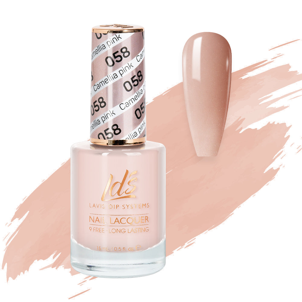 LDS Nail Lacquer - 058 Camellia Pink by LDS sold by DTK Nail Supply