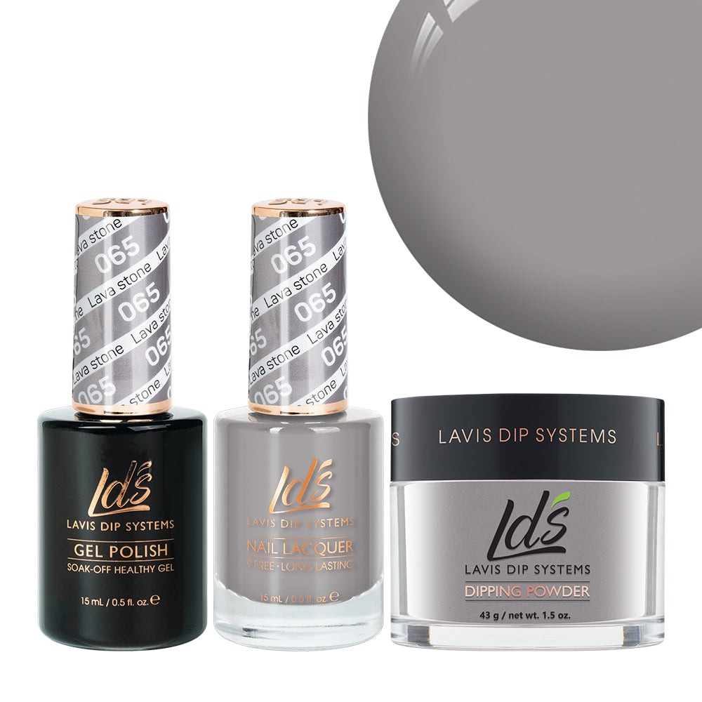 LDS 3 in 1 - 065 Lava Stone - Dip, Gel & Lacquer Matching by LDS sold by DTK Nail Supply