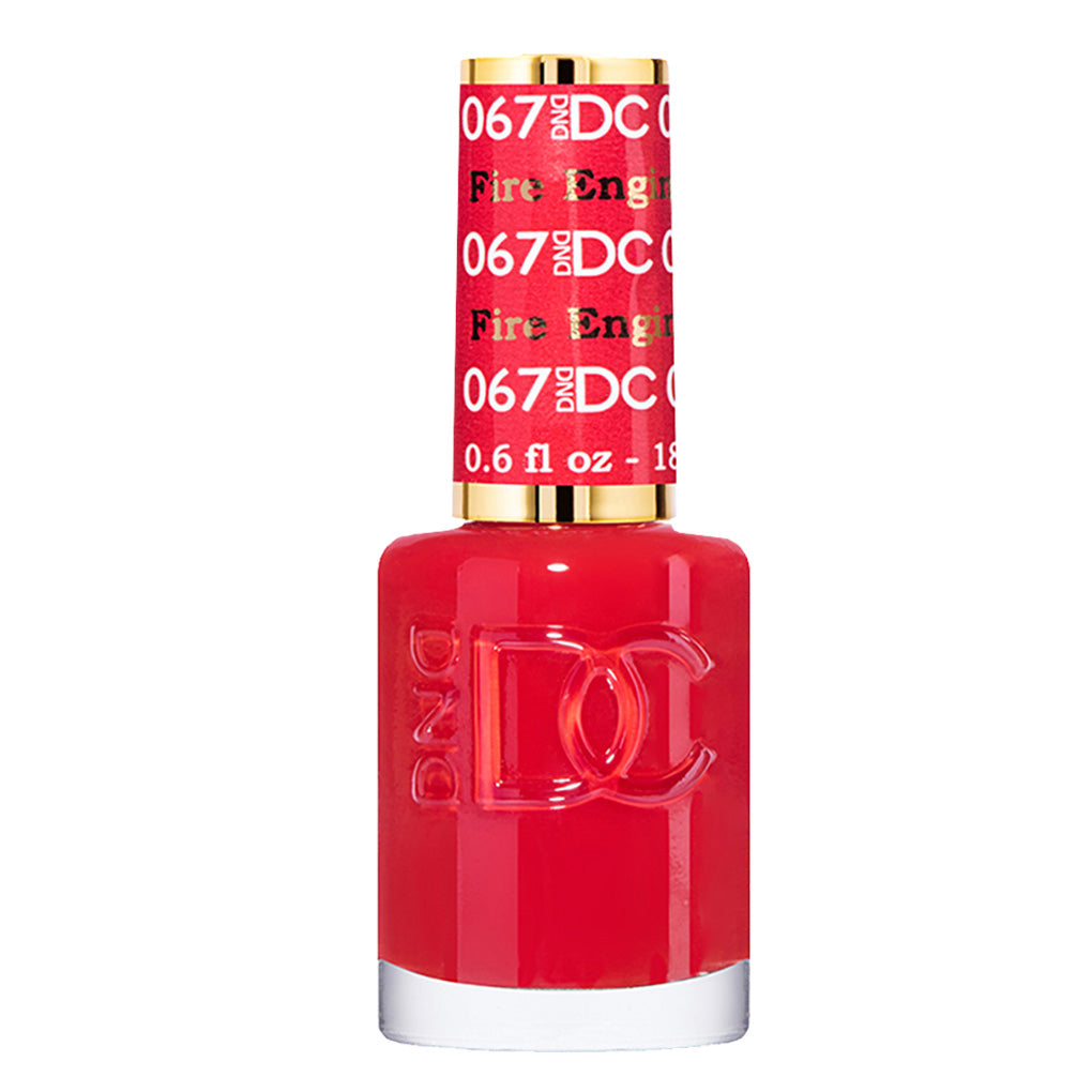 DND DC Nail Lacquer - 067 Red Colors - Fire Engine Red by DND DC sold by DTK Nail Supply