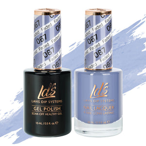 LDS Gel Nail Polish Duo - 067 Blue Colors - Faded by LDS sold by DTK Nail Supply