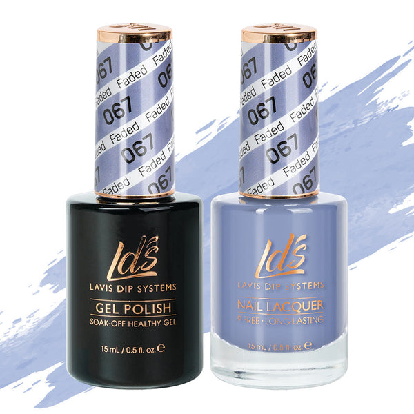 LDS Gel Nail Polish Duo - 067 Blue Colors - Faded by LDS sold by DTK Nail Supply