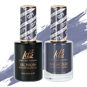LDS Gel Nail Polish Duo - 071 Blue Colors - Dusk Till Dawn by LDS sold by DTK Nail Supply