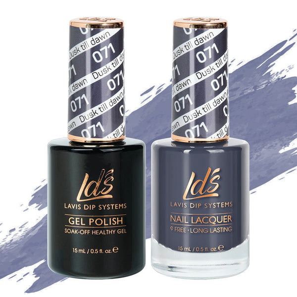 LDS Gel Nail Polish Duo - 071 Blue Colors - Dusk Till Dawn by LDS sold by DTK Nail Supply