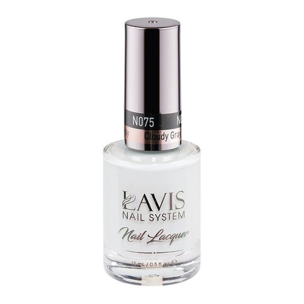 LAVIS Nail Lacquer - 075 Cloudy Gray by LAVIS NAILS sold by DTK Nail Supply
