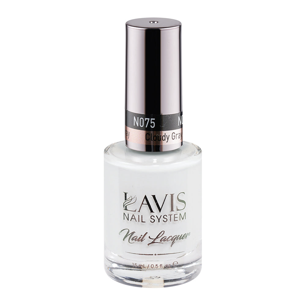LAVIS Nail Lacquer - 075 Cloudy Gray by LAVIS NAILS sold by DTK Nail Supply