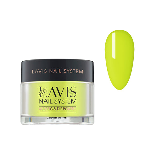 Lavis Acrylic Powder - 090 Neon Banana by LAVIS NAILS sold by DTK Nail Supply
