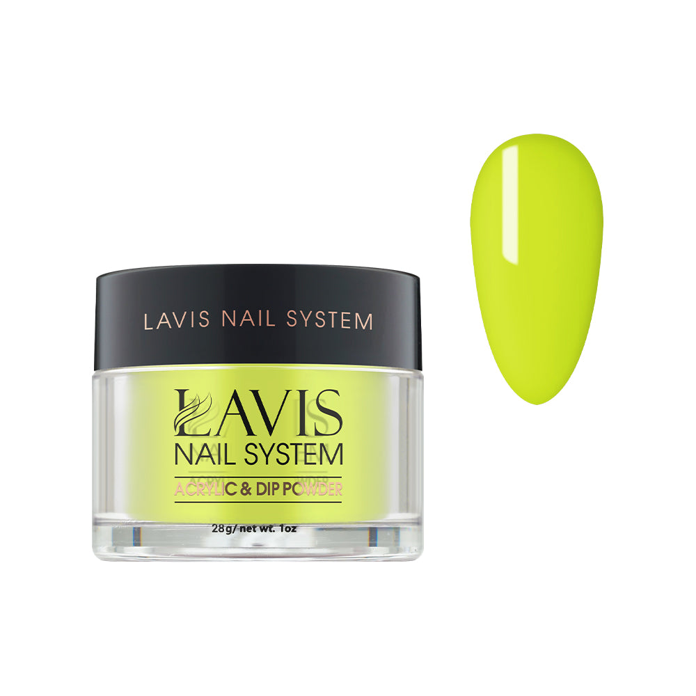 Lavis Acrylic Powder - 090 Neon Banana by LAVIS NAILS sold by DTK Nail Supply