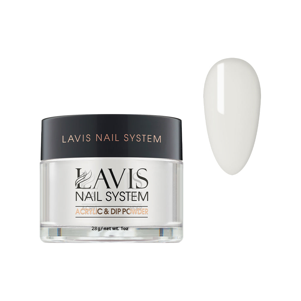 Lavis Acrylic Powder - 091 Why White? by LAVIS NAILS sold by DTK Nail Supply
